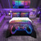 Loussiesd Gamer 100% Baumwolle Bettwäsche Set 135x200cm Neon Gamer Bettbezug für Kinder Jungen Mädchen Bunte Spiel Controller Bettbezug Videospiel Bettwäsche-Set Schlafzimmer Sammlung