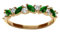1001 Bijoux Bague plaqué or marquise oxydes verts et blancs + écrin (offert) - tour de doigt 52