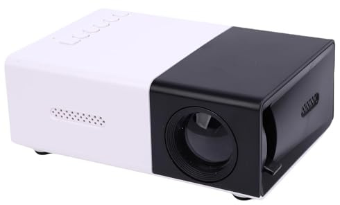 Bewinner Mini Projecteur - Portable 1080p HD Projecteur, Home Theatre Movie, Prise en Charge de la Carte de Stockage USB AV, Portable Small Movie for (Prise UE)