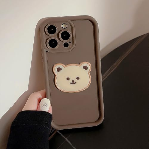 Compatibile con iPhone 6/iPhone 6s | Cover Silicone Morbido Cartone Animato Puppa Orso 3D Custodia