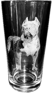 Dog Breed pet Engraved Glass Personalised Etched, Gift, Wine, Pint, Whiskey, Gin, Decanter, Cup, Tea, Christmas, Birthday, tankard Coffee, Mug, Beer, Set, vase, (XL Bully)
