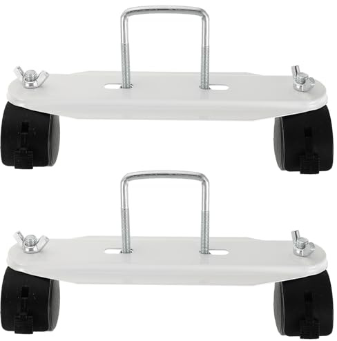 GLEAVI 2 Paires Support pour Radiateur Électrique avec Roulettes Pivotantes à Socle Mobile pour Chauffage Intérieur Lot Fixation Stable Plastique pour Remplacement et Mobilité Maison et