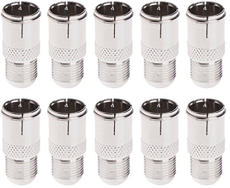Quick Fit F-Stecker auf Buchse, Adapter – RF-Koaxialkabel, 10 Stück