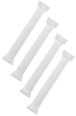 SNGUOQ 12 Stück 17 cm Kuchenständer, mehrschichtige römische Säulen, Kunststoffdübelstangen, Trenner, Hochzeitstorte, Dekorationszubehör Für Mehrschichtige Torten