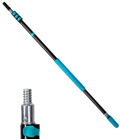Perche Télescopique Rallonge Multifonction, Manche Télescopique | Verrou Pivotant, Compatible Accessoires Nettoyage Multiples ; Peinture, Dépoussiérage Plafond, Lavage Vitres(6m/19.7ft)