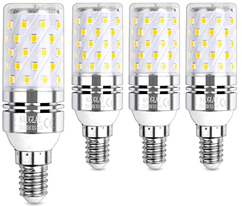 SAUGLAE E14 LED Mais Leuchtmittel 12W, Entspricht 100W Glühbirnen, 3000K Warmweiß, 1450lm, Kleine Edison Schraube LED Birne, 4-Pack