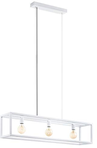 EGLO ELSWICK Hängeleuchte, Stahl, 60 W, weiss