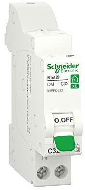 Schneider Electric R9EFC632 Resi9 XE - disjoncteur modulaire - 1P+N - 32A - courbe C - embrochable Disjoncteur XE 1P+N 32A C