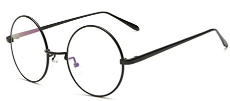 DAUCO Vintage Pilotenbrille Metallrahmen Fensterglas Brille Ohne Stärke Durchsichtig Nerdbrille Sonnenbrille mit Nasenpad Retro Winddicht Sonne Brille Damen Herren