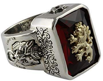 myringshop Löwen Ring Rasta Löwe Lion Silberring 925 Silber (63 (20.1))