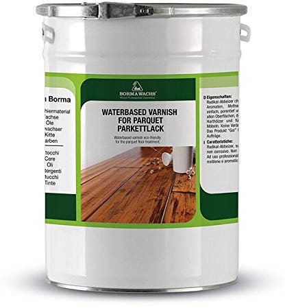 PROFI Natur Parkett- und Treppenlack auf Wasserbasis EN71-3 Zertifiziert (Transparent hochglänzend 90, 1 Liter)
