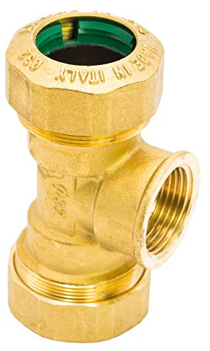 PE Rohr Verschraubung *MESSING Fitting Kupplung Winkel Klemmverbinder Muffe (T-Stück 25 x 3/4 IG x 25)