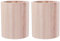 MILISTEN 2pcs Unfinished Wooden Pencil Holder Solid Wood Desk Pen Cup Pot Stationery Organizer for Home Office 8x8cm