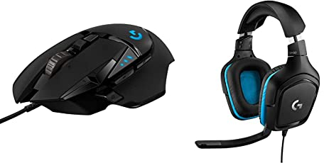 Logitech G502 Hero Mouse Gaming Prestazioni Elevate, Sensore Hero 25K, 25.600 Dpi & G432 Cuffie Gaming Cablate, Audio Surround 7.1, Cuffie Dts: X 2.0