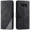 SONWO Hülle für Samsung Galaxy S8, Premium Leder PU Handyhülle Flip Case Wallet Silikon Bumper Schutzhülle Klapphülle für Galaxy S8, Schwarz