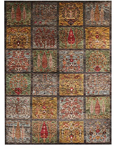 New Arabella Multi Zypressenbaum, 170 x 240 cm, traditionell, handgeknüpft, modernes Design
