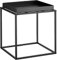 tectake® Metall Beistelltisch, Couchtisch, Nachttisch, Beistelltisch Couch quadratisch, stapelbar, Blumenständer, Zimmer Deko, Pflanzenständer, Deko Wohnzimmer Möbel, 40 x 40 x 44 cm - schwarz