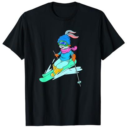 Comic Hase fährt Ski T-Shirt