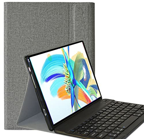 YHFZR Teclado Funda para Teclast M40 Pro - QWERTY Ultra Slim Teclado Wireless Keyboard Case con Magnético Desmontable Inalámbrico Bluetooth para Teclast M40 Pro 10,1 Pulgada, Gris