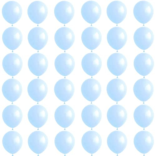 Kleine Luftballons Mini Pastell Blau 5 Zoll,36 Stück Macaron Blau Luftballons Helium Ballons,Hellblau Latex Luftballons für Geburtstag,Hochzeit,Geschlecht Offenbaren,Brautdusche,Babyparty Dekorationen