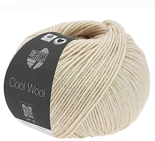 LANA GROSSA Cool Wool Melange | Extrafeine Merinowolle waschmaschinenfest und filzfrei | Handstrickgarn aus 100% Schurwolle (Merino extrafein) | 50g Wolle zum Stricken & Häkeln | 160m Garn FB 1424