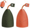 URAQT Ausziehbares Schlüsseletui,2 Stück Unisex Schlüsseltasche Tragbarer Ausziehbarer Autoschlüsselhalter PU Schlüsseletui Fall für Autoschlüssel Schlüsselmäppchen Hirsch-Orange+Grün