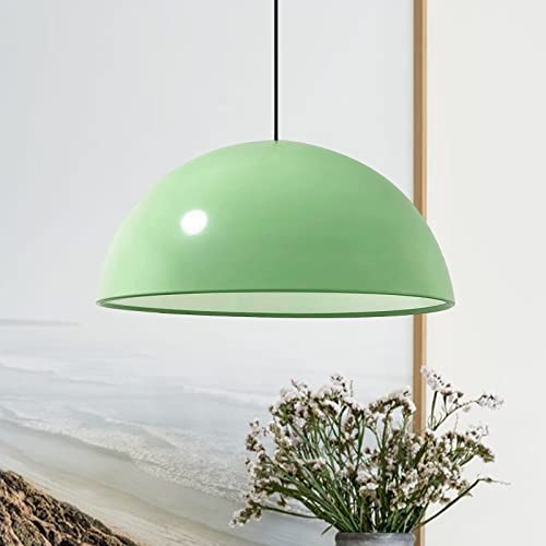 bamyum Küchenlampe Hängend Vintage Ø40 cm, Lipeo Lampenschirm Hängelampe Esstisch Wohnzimmer, Küchenlampe Hängend Minzgrün, Hängelampe Küche, Pendelleuchte Wohnzimmer, Pendelleuchte Vintage Industrial