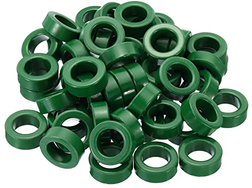 PATIKIL 20Stk Ferrite Toroid Kern Toroid Kern 0.9ADx0.6IDx0.3H Ferrite Ringe Transformator Ferrite Toroid Kerne für EMI/RFI Filtern Grün