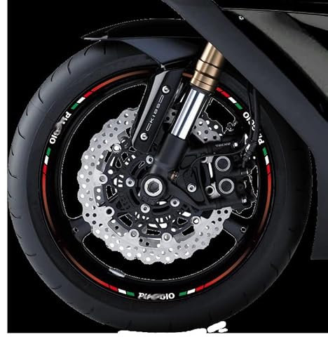QLASIC Motorrad Radaufkleber Zum Nachrüsten Aufkleber Piaggio Medley150 Motorrad Radnabe mit reflektierenden Aufklebern Felge Reifenglocke