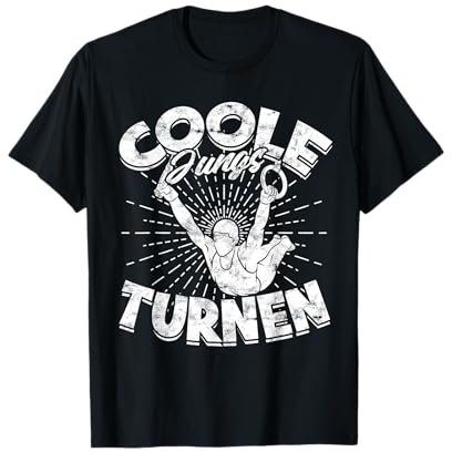 Kinder Jungen Turnen Geschenke Turner Coole Jungs Turnen T-Shirt - Schwarz, Kurzarm, S, Cartoon, Sport, Kinder, Jungen, Turner