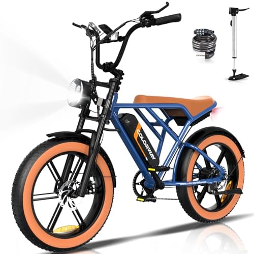 COLORWAY Elektrofahrräder –20 Zoll Offroad EBike, 250W Motor und 48V 15Ah Akku – leistungsstarkes elektrisches Pendlerfahrrad für Unisex-Erwachsene, 7-Gang, die Reichweite beträgt 45–100 km.