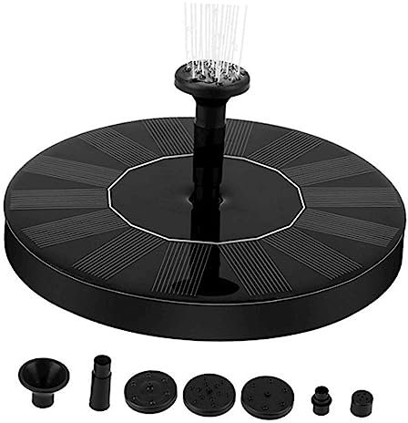 BESPORTBLE Solarbrunnen Schwimmender Wasserbrunnen Garten Teich Solarwasserpumpe 1 w Solarpanel Automatisch Sauerstoffversorgung Vogelbad Fischbecken