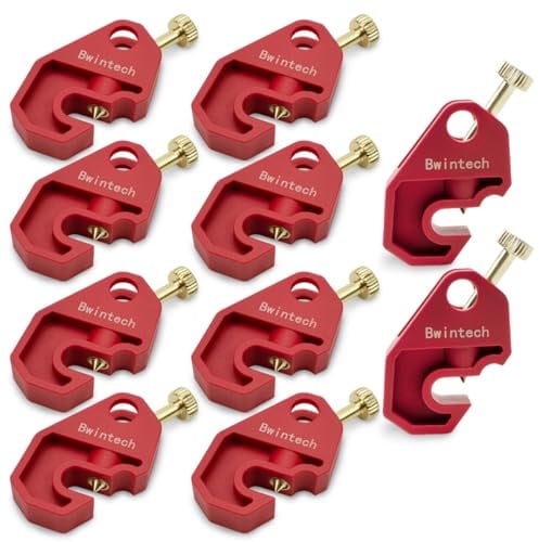 Bwintech 10 Stück roter Miniatur-Leitungsschutzschalter mit Schraube, Standard-Luftschalter, für die Stromisolierung