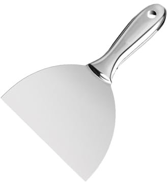 Pnuokn Stainless Steel Scraper Joint Knife, Flexible Spackle Knife for Drywalls, Putty, Wallpaper, Plaster, Baking, Repairing, Painting, 8 inches