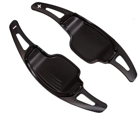 LiuROSE 2 Stücke Lenkrad Schaltwippen für Opel Corsa F GS LINE Insignia B GSi Grandland X Hybrid4 Mokka,Auto-Lenkrad-Paddelverlängerungs-Schalthebel-Aufkleber Lenkradg Paddle Zubehör,A-Black