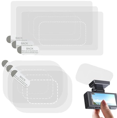 Teksome Dashcam Windschutzscheiben-Aufkleber, Applikator 6, Bildschirm-Aufkleberfolie, transparente Windschutzscheibenfolie für Auto