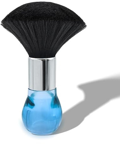 PAITOK Barber Neck Brushes for Hairdressers,Professional Soft Hair Cutting Cleaning Brush Salon Household Neck Duster Brush Barbering Equipment for Remove Shredded Hair (Blue Handle)