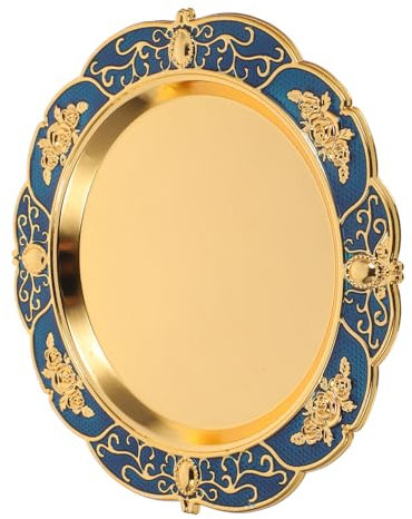 CRILSTYLEO Assiette À Fruits En Métal Pour Table À Manger Assiette À Gâteaux Plateau De Service En Métal Pour Décoration Intérieure