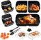 Heißluftfritteuse Zubehör für Ninja AF500EU Zubehör 18-Teiliges Airfryer Zubehör, Silikonform für Ninja Flexdrawer Af500DE 10,4L, Silikonform Heißluftfritteuse für Cosori 10L, TwinFry XXL 10L