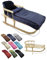 Kombi-Angebot [Holz-Schlitten + universaler Winterfußsack 108cm] Rodel mit Rückenlehne und Zugseil Fußsack geeignet für Babyschale Kinderwagen Buggy mit Thermofleece (marine)