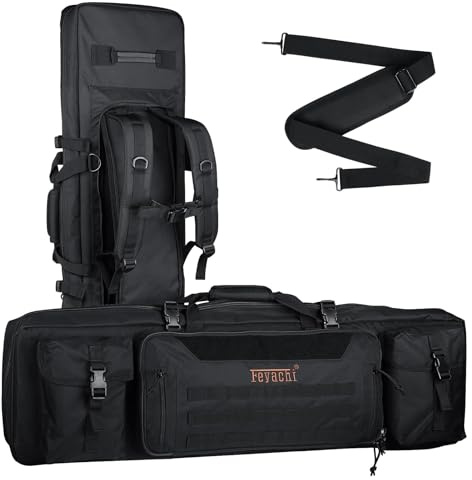 Feyachi Double Étui à Fusil 42 Pouces Etui Portable pour Fusil de Chasse | Système Molle Sac à Dos pour Fusil de Chasse pour Le Stockage et Le Transport de l'arme, idéal pour la Chasse en Plein air