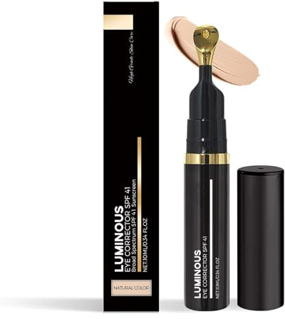 Luminous Under Eye Color Corrector, Under Eye Brightener Spf 41, Eye Color Concealers fur Concealer Augenringe, Feuchtigkeitsspendendes, Augenringe Abdecken Natural Finish (Natürliche Farbe, 10ml)