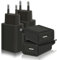 4-Pack 12W Prise USB Chargeur, 5V/2.4A Adaptateur USB Bloc Chargeur Prise Secteur Compatible avec iPhone Samsung Huawei LG Xiaomi Oppo (Noir)