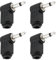 Create idea 4X Adaptateurs Audio à Souder Prise Jack Mono 3,5 Mm Angle de 90 Degrés pour Casque Lecteurs MP3 Haut-parleurs