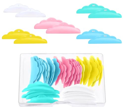 Classicseali 50 Stück Lash Lifting Pad, Wimpernlifting Pads | Selbstklebend Lash Lift Pads für Professionelles Wimpernstyling im Salon oder zu Hause,5 Größen S/M/M1/M2/L, Mehrfarbig