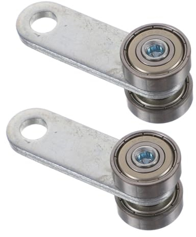 DECOMELODY 2 Stück Schiebetür Stützrollen aus Stahl mit Doppel Kugellager Tragfähig bis 50 Kg 8mm Schraubenloch Leiser Betrieb für Tür und Fensteraufhängung