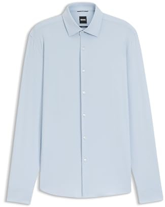 BOSS Slim-fit Hemd Aus Strukturiertem Performance-Stretch-Jersey