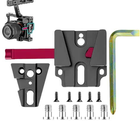 Kamera V Mount Plate | Quick Release Camera Adapter - V Mount Battery Plate | for Travel Photography Live Streaming Vlogging Recording Event Outdoor