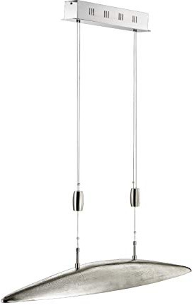 Fischer & Honsel Pendelleuchte Colmar | Nickelfarben Matt | Höhenverstellbar | Stufenlos Dimmbar | Farbtemperatureinstellung | 5x LED 5 Watt, 2700/3350/ 4000 Kelvin, 3000 Lumen | EEG: F