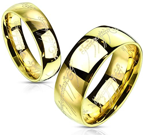 UrbanBijoux Bague Anneau Femme Homme tungstène Or Lord Le Seigneur des Anneaux - 54